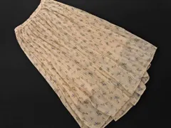 INGNI イング 花柄 ギャザー ロング スカート sizeM/ベージュ ■◇ レディース