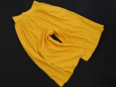 LOWRYS FARM ローリーズファーム リネン混 タック ガウチョ パンツ sizeL/黄 ■◇ レディース