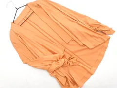 Style com スタイルコム ギャザー7分袖 ショール カーディガン size9/茶 ■◇ レディースのサムネイル