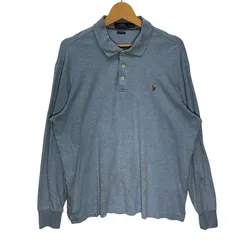 POLO RALPH LAUREN ポロラルフローレン CLASSIC FIT 長袖ポロシャツ ポニー刺繍 ベトナム製 Mサイズ ライトブルー