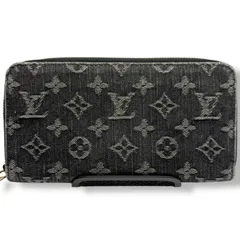 使用少・廃盤　ルイヴィトン　長財布　ジッピーウォレット　モノグラム　デニム　ラウンドファスナー　ラウンドジップウォレット　Louis Vuitton　M95341　財布　ロングウォレット　ハイブランド　レディース　メンズ　ユニセックス　dh4