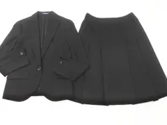 NEWYORKER ニューヨーカー ストライプ セットアップ ジャケット スカート スーツ size11/黒 ■◇ レディース