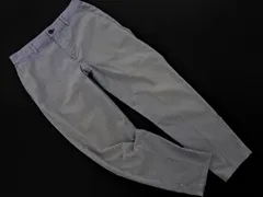 BLACK LABEL CRESTBRIDGE ブラックレーベル クレストブリッジ ストライプ テーパード パンツ sizeM/ブルーグレーｘ紺 ■◇ レディース