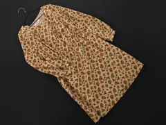 NATURAL BEAUTY BASIC ナチュラルビューティーベーシック 花柄 ワンピース sizeS/ベージュｘ赤 ■◇ レディース