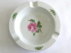 226639】Meissen マイセン ピンクローズ アッシュトレイ 灰皿 小物入れ