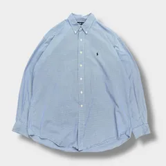 Ralph Lauren ボタンダウンシャツ 長袖シャツ Blaire  100% Cotton BDシャツ Lサイズ ラルフローレン チェックシャツ ブルー