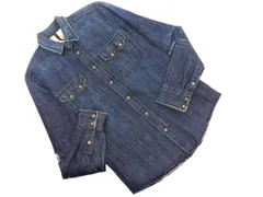 Nudie Jeans ヌーディージーンズ ダメージ加工 スナップボタン デニム シャツ sizeXS/インディゴ ■◇ メンズ