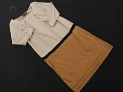 green label relaxing グリーンレーベルリラクシング ユナイテッドアローズ 切替七分袖 タック Iライン ワンピース ベージュ ■◇ レディースのサムネイル
