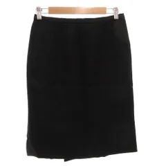 クリスチャンディオール Christian Dior スカート フォーマル ひざ丈 13 黒 ブラック /FF ■GY62