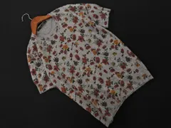 ZARA ザラ KNIT アンゴラ混 花柄 半袖 ニット セーター sizeL/グレー ■◇ レディース