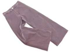 ZARA ザラ カットオフ ワイド デニムパンツ size42/紫 ■■ レディース