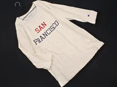 Champion チャンピオン プリント プルオーバー カットソー sizeL/オフホワイト ■◇ レディース
