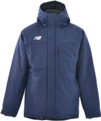 ニューバランス New Balance サッカー パデットハーフコート メンズ ウェア アウター ジャケット 中綿 防寒 保温 練習 ロゴ 移動 部活 トレーニング ウェア 上着 秋 ランニング ウォーキング  JMJF1423 NV ネイビー