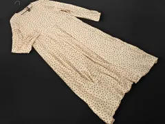 ZARA ザラ ドット マキシ Aライン ワンピース sizeS/ベージュ ■◇ レディース