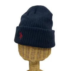 ユーエスポロアッスン U.S.POLO ASSN ニット帽 ロゴ刺繍 PLB33342S 紺 ネイビー 赤 レッド