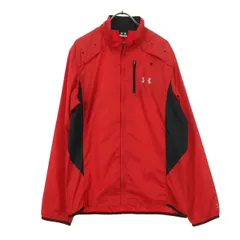 UNDER ARMOUR アンダーアーマー 長袖 ナイロンジャケット LG レッド メンズ 古着