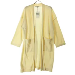 未使用 Rodeo Crowns ロデオクラウンズ 長袖 ノーカラー ロング ニットカーディガン F アイボリー レディース 古着