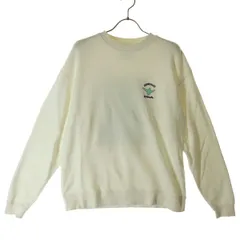 Mark Gonzales マークゴンザレス コットン バックプリント 長袖 スウェット トレーナー S ホワイト メンズ 古着