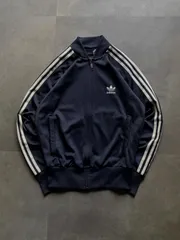 adidas アディダス トラックジャケット 紺 3本ライン トレフォイル 95
