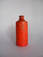 未使用展示品】備前焼 海鼠釉 筒花入 七右衛門 伝統工芸 花瓶 花器