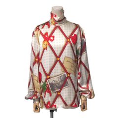 □美品□D&G ディーアンドジー ブラウス サイズ46 シルクサテン