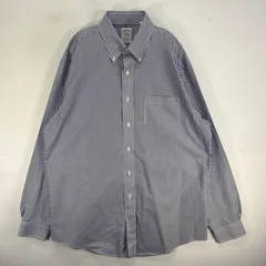 古着 ブルックスブラザーズ Brooks Brothers 長袖シャツ 胸ポケ MADISON ボタンダウン L  ブルー系 ストライプ メンズ