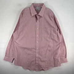 古着 ブルックスブラザーズ Brooks Brothers 長袖シャツ ストライプ 胸ポケ REGENT XL  レッド系 マルチカラー メンズ