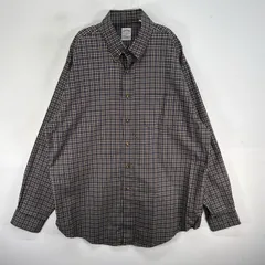 古着 ブルックスブラザーズ Brooks Brothers 長袖シャツ チェック 胸ポケ 346 L  ブラウン系 マルチカラー メンズ