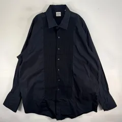 古着 ブルックスブラザーズ Brooks Brothers 長袖シャツ Makers USA製 ドレスシャツ  ブラック系 総柄 メンズ