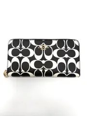 【大幅値下げしました‼️】COACH コーチ ラウンドファスナー 長財布 シグネチャー ブラック