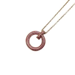 極美品】K18 ネックレス ルビー1ct超え✨ダイヤ ホースシュー 馬蹄 