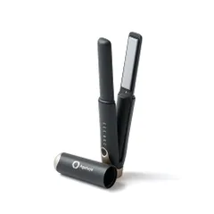 【ZIPで紹介！旅行神アイテム2位】アゲツヤ コードレスミニヘアアイロン?（グレー）【PSE認証取得製品】電池着脱可 機内持ち込み可能 typeC充電 3000mA 300W 3段階温度調節 2wayカール&ストレートアイロン AG-0008-GY/