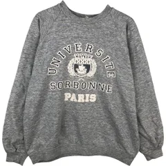 古着 3連プリント カレッジスウェットシャツ トレーナー メンズM相当/eaa613716