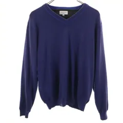 LANVIN SPORT ランバンスポール 長袖 Vネック ニット 40 青紫 セーター レディース 古着のサムネイル