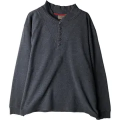 古着 エルエルビーン L.L.Bean ヘンリーネック リブ編み サーマルロンT ワッフル メンズL相当/eaa477435
