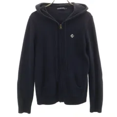 RALPH LAUREN ラルフローレン 長袖 ニット ジップパーカー L ネイビー レディース 古着