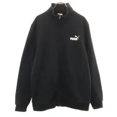 PUMA プーマ スウェット トラックジャケット XL ブラック 裏起毛 メンズ 古着