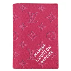 ルイヴィトン LOUIS VUITTON パスポートケース パスポートカバー クーヴェルテュール パスポール レザー モノグラムヘリテージキャンバス ローズポンディシェリ 未使用  M26831 RFID 【箱】【中古】