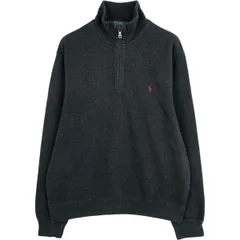 古着 ラルフローレン Ralph Lauren POLO by Ralph Lauren リブ編み ハーフジップスウェットシャツ トレーナー メンズM相当/eaa624363