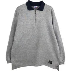 古着 90年代 ラッセル Russell 襟付き ハーフジップスウェットシャツ トレーナー USA製 メンズXL相当 ヴィンテージ/eaa624393