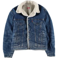 古着 80~90年代 リーバイス Levi's 70608-0216 中綿入り デニムボアジャケット USA製 メンズM相当 ヴィンテージ/eaa616984