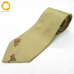 #ae ニコル NICOLE ネクタイ 茶系 ベージュ系 刺繍 波模様 シルク メンズ [994408] k01