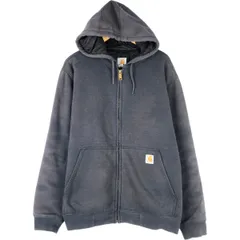 古着 カーハート Carhartt 中綿入り スウェットフルジップパーカー メンズL相当/eaa624239
