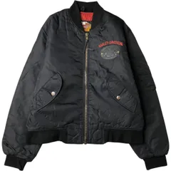 古着 ハーレーダビッドソン Harley-Davidson MA-1タイプ 中綿入り バックロゴ ミリタリー フライトジャケット USA製/eaa624426のサムネイル