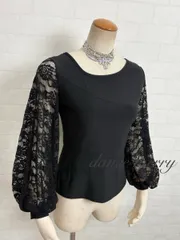 新品　社交ダンス　長袖　レース　トップス　バルーン袖　黒　スタンダード　スロー　3333