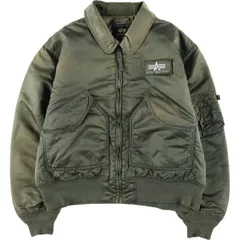 古着 民間品 アルファ ALPHA CWU-45/Pタイプ ドクロ柄 スカル柄 鷲柄 イーグル柄 中綿入り ミリタリー フライトジャケット/eaa624425