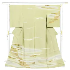 ※記念感謝祭【仕立無料】別誂生地使用☆京友禅手描染桃山道長雲取り文創作訪問着、優美多色工芸ボカシ特撰上品染(10012635)