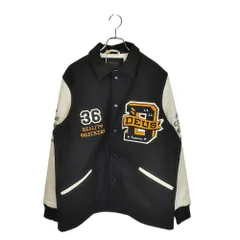 Deus Ex Machina デウスエクスマキナ SOURMUG COACH JACKET メルトン ウール 袖レザー コーチ ジャケット DMF256299 M ブラック メンズ
