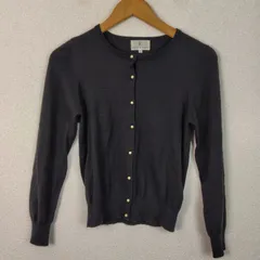 KUMIKYOKU 組曲 カーディガン パールボタン ブラック 2サイズ レディース 古着 シンプル レトロ