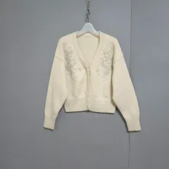 ビーズ花装飾 カーディガン F n2740